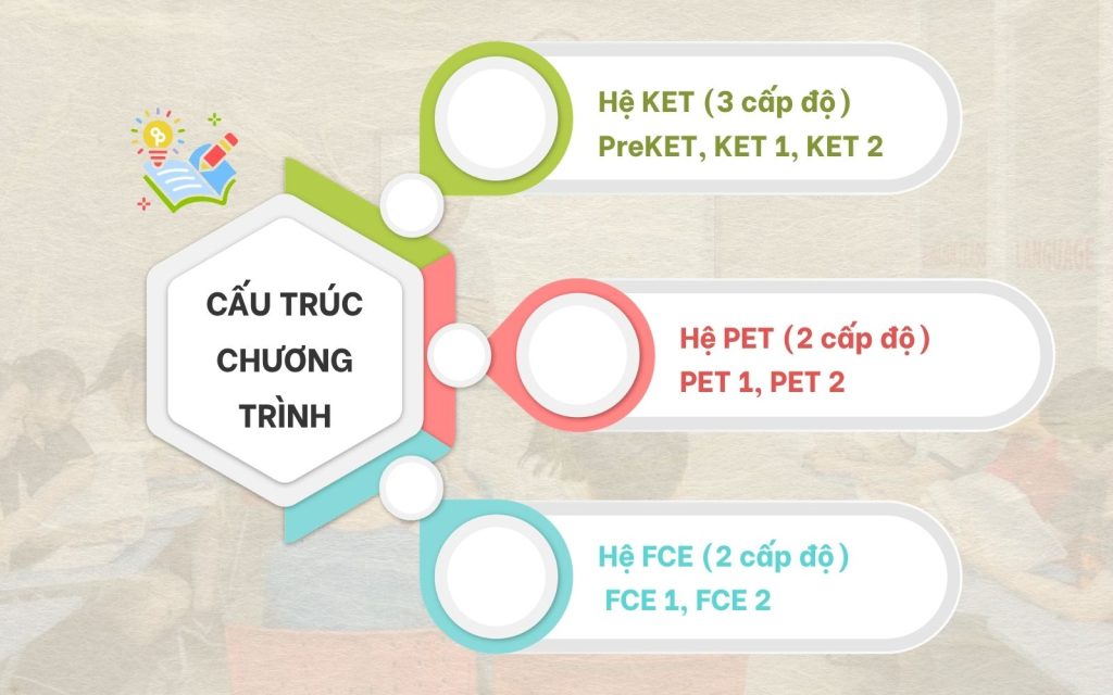 Lộ trình học rõ ràng theo từng cấp độ, đảm bảo tiến bộ ổn định từng giai đoạn