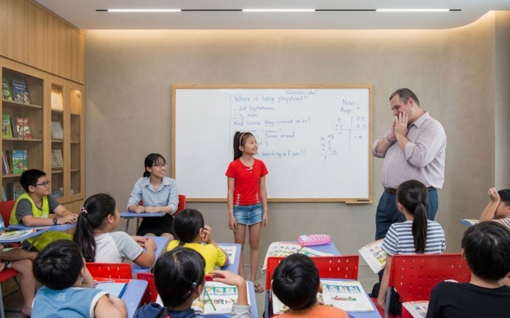 Môi trường tương tác cao giúp học sinh tự tin thuyết trình và làm việc nhóm