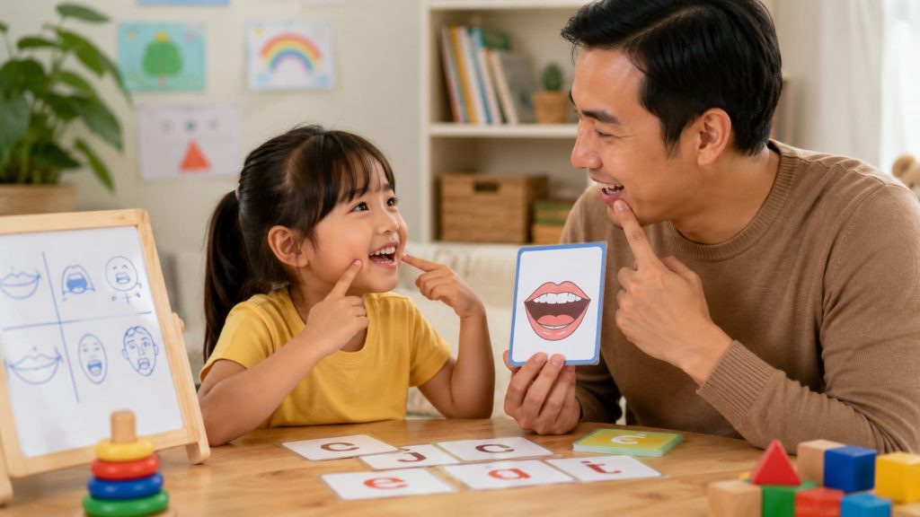 Kiên nhẫn và biến việc luyện phát âm thành trò chơi giúp con tiến bộ tự nhiên