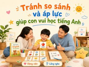 Tránh so sánh và áp lực sẽ giúp con giữ được niềm vui với tiếng Anh