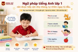 Ngữ pháp tiếng Anh lớp 1 nên được tiếp cận nhẹ nhàng, tự nhiên ngay từ đầu.