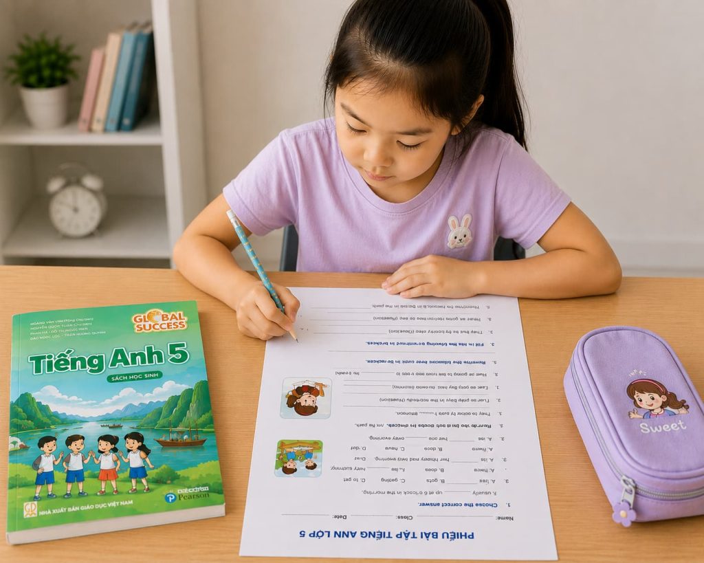 bài tập ngữ pháp tiếng Anh lớp 5 có đáp án