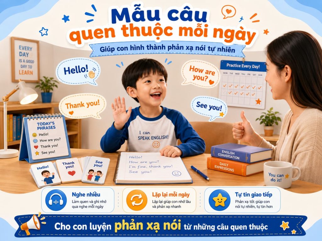 mẫu câu tiếng Anh giao tiếp cho trẻ em