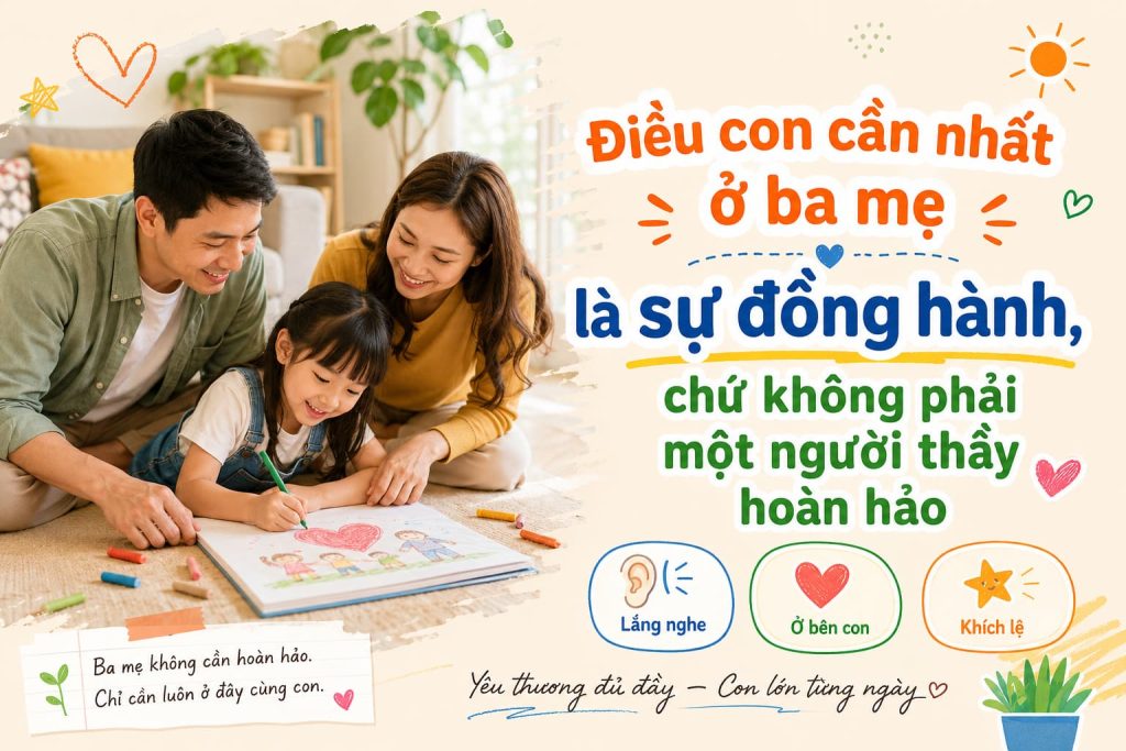 đồng hành cùng con học tiếng Anh tại nhà