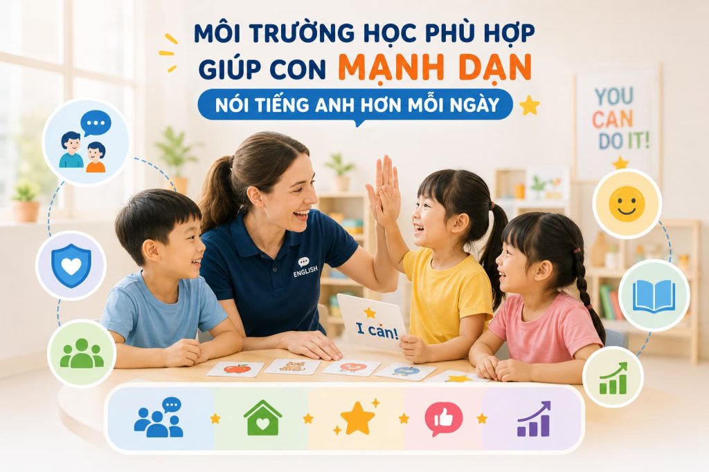 môi trường học tiếng Anh cho trẻ