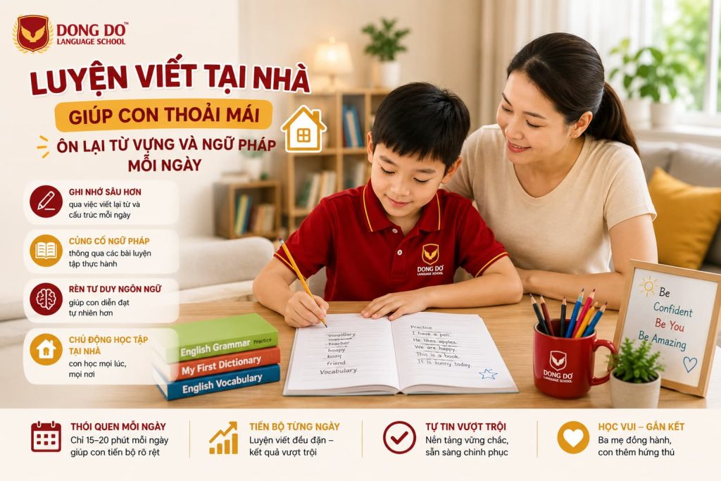 luyện viết tiếng Anh cho trẻ tiểu học