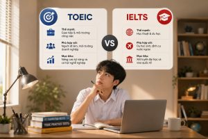 so sánh TOEIC và IELTS cho người mất gốc tiếng Anh