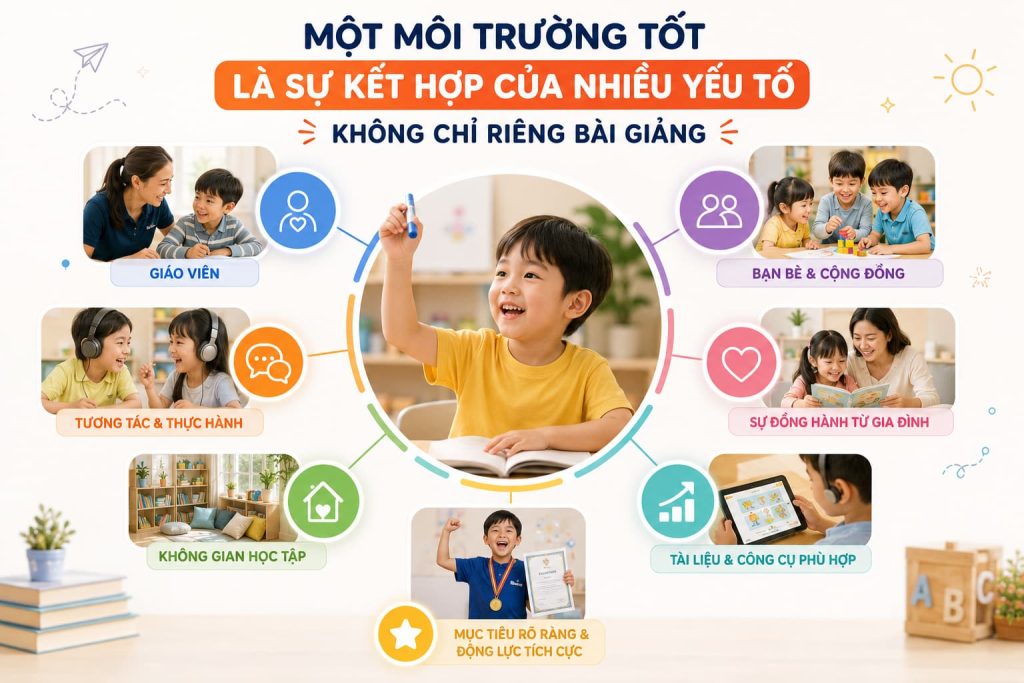 chọn môi trường học tiếng Anh phù hợp
