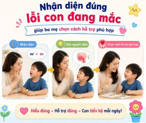 Nhận diện đúng lỗi con đang mắc giúp ba mẹ chọn cách hỗ trợ phù hợp