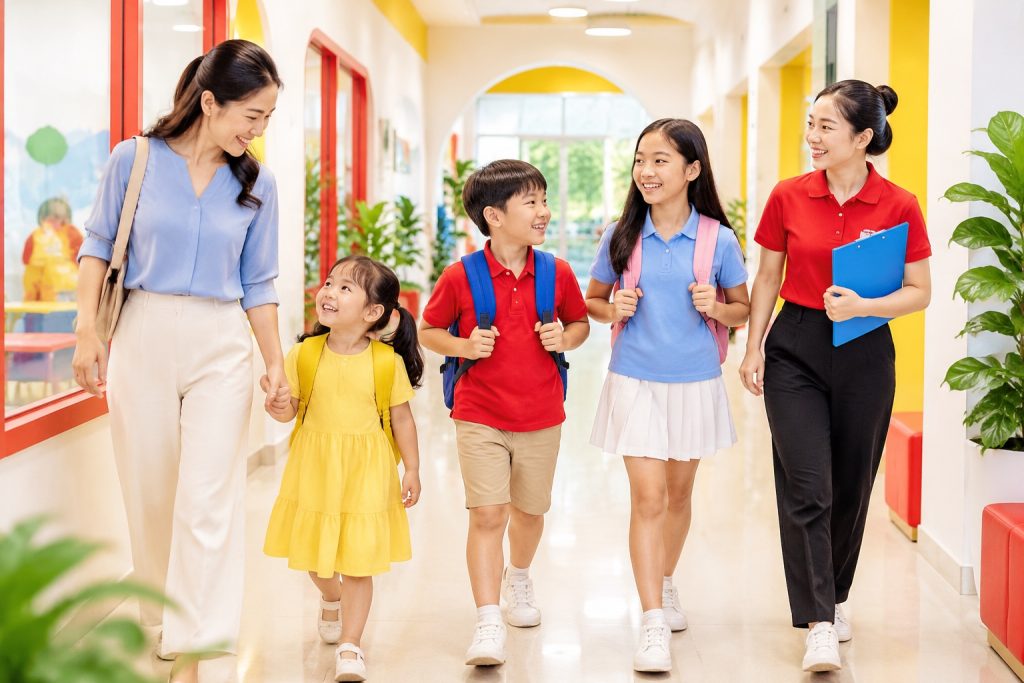 Trẻ nhiều độ tuổi tại trung tâm Anh ngữ Đông Đô